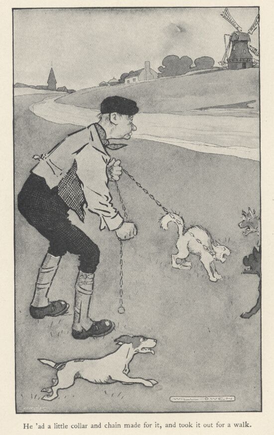 'he 'ad a Little Collar and Chain Made for It, And Took It Out for a Walk.'