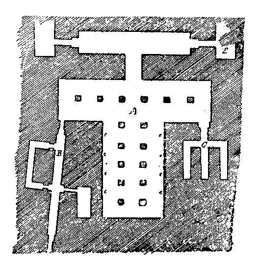 Fig 74.--Plan of temple of the Sphinx.
