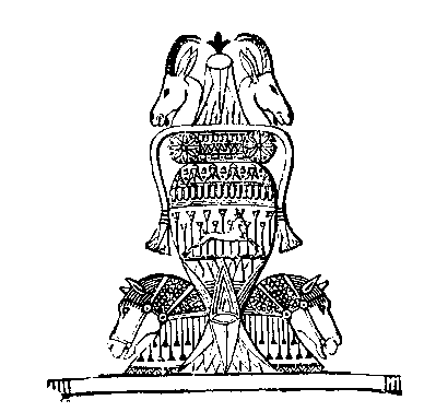 Fig 289.--Enamelled cruet. Wall-painting, Eighteenth Dynasty.