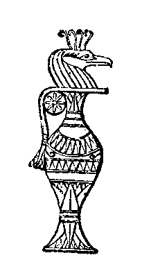 Fig 290.--Enamelled cruet. Wall-painting, Eighteenth Dynasty.