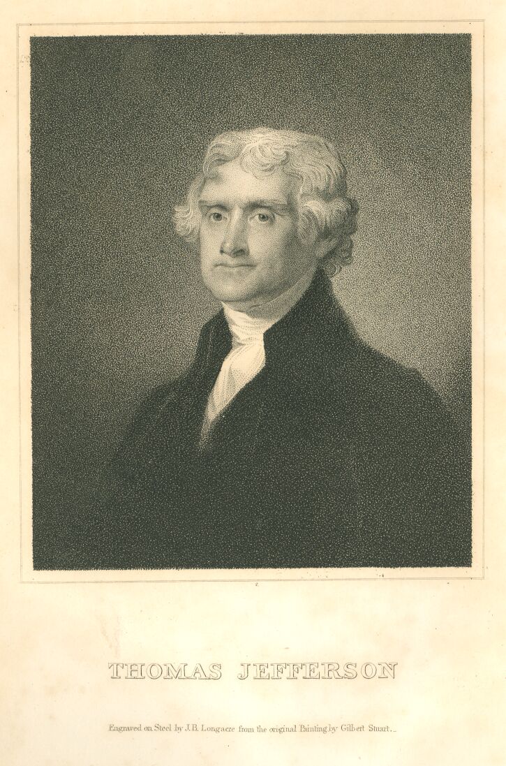 Steel Engraving by Longacre from Painting of G. Stuart