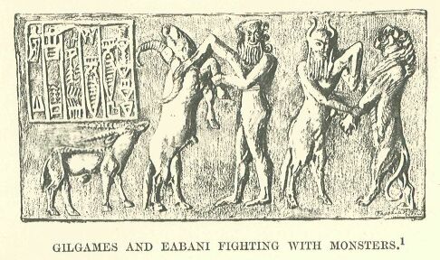 068.jpg Gilgames and Eabani Fighting With Monsters.