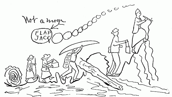 Difficulties of the Adirondack trail. Difficulties of the Adirondack trail.