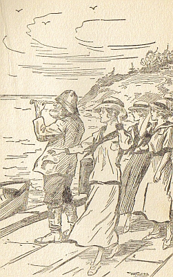 THE OLD LOBSTERMAN PEERED THROUGH A BATTERED SPY-GLASS. "THAT'S HER," HE ANNOUNCED. THE OLD LOBSTERMAN PEERED THROUGH A BATTERED SPY-GLASS. "THAT'S HER," HE ANNOUNCED.