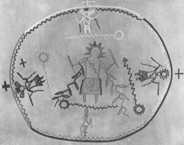 Sand Mosaic - Apache Illustration: Sand Mosaic - Apache