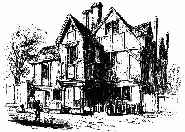 COWLEY'S HOUSE—STREET FRONT. Illustration: COWLEY'S HOUSE—STREET FRONT.