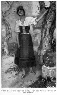 Click to enlarge. "HER HEAD WAS THROWN BACK, AS IF SHE WERE DRINKING IN THE BREEZE"