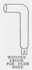 WOODEN CROOK FOR DEER FOOT.