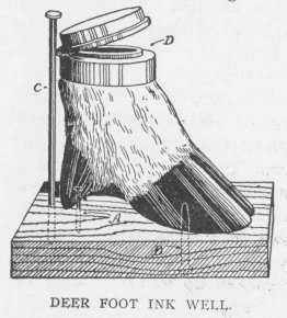DEER FOOT INK WELL.