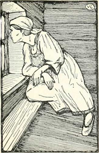 Then his wife began to watch at the window