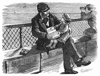 Fanny on the captain's lap Fanny on the captain's lap