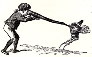 "THE GOBLIN TURNED HIS TELESCOPE TOWARD HIM." "THE GOBLIN TURNED HIS TELESCOPE TOWARD HIM."