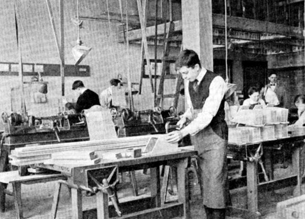 FIG. 18. ASSEMBLING BIRD HOUSES. FIG. 18. ASSEMBLING BIRD HOUSES.