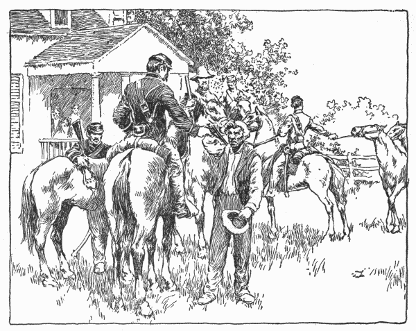 "GENTLEMEN, MARSTERS, DON'T TECK MY HORSES, EF YOU PLEASE," SAID UNCLE BALLA. "GENTLEMEN, MARSTERS, DON'T TECK MY HORSES, EF YOU PLEASE," SAID UNCLE BALLA.