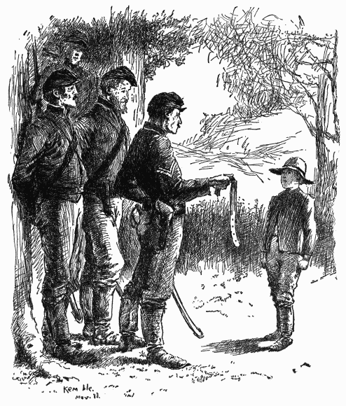 THE BOY FACED HIS CAPTOR, WHO HELD A STRAP IN ONE HAND. THE BOY FACED HIS CAPTOR, WHO HELD A STRAP IN ONE HAND.