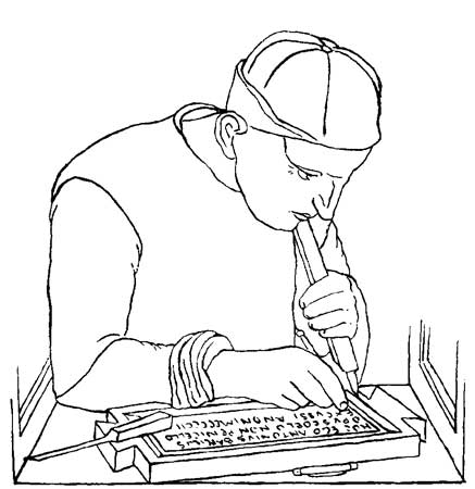 Plate 51.—Antonio Barili at work, by himself.  