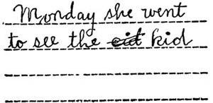 Monday she went to see the cid  kid