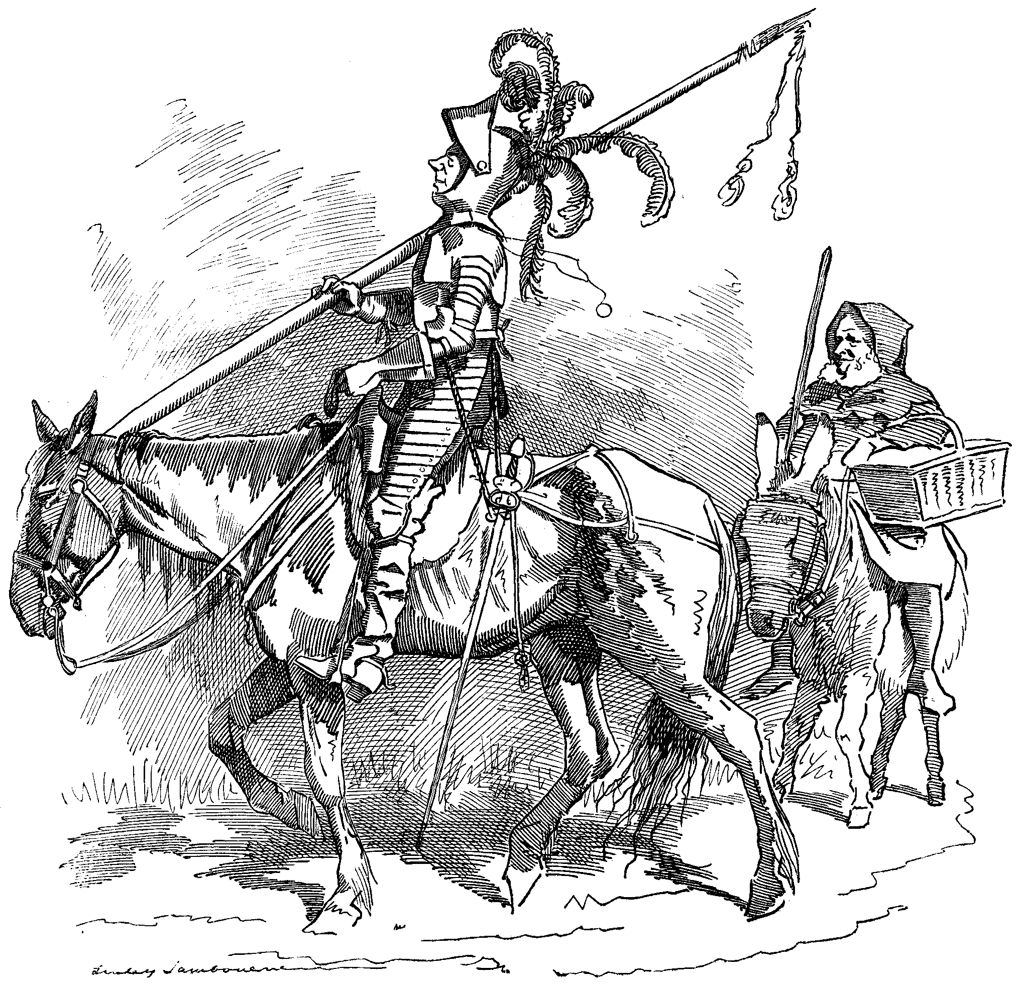 DON CHAMBERLAIN QUIXOTE AND SANCHO JESSE PANZA.