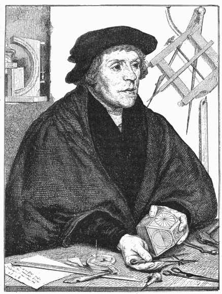 Nicolas Kratzer: Astronomer to Henry VIII. By Hans Holbein. DATED 1528.  In the Louvre. Nicolas Kratzer: Astronomer to Henry VIII. By Hans Holbein. DATED 1528.  In the Louvre.