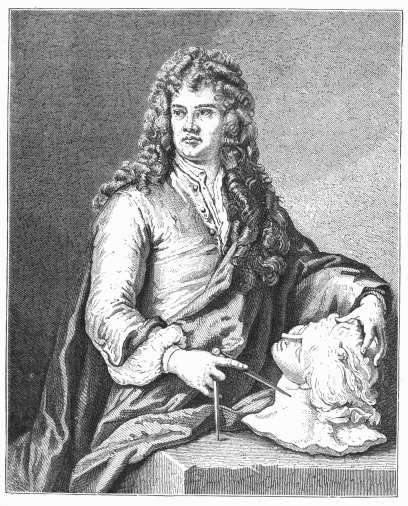 Grinling Gibbons, the Sculptor. By GODFREY KNELLER. Grinling Gibbons, the Sculptor. By GODFREY KNELLER.