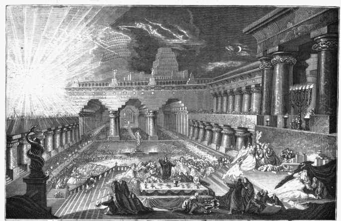 Belshazzar's Feast. By John Martin. Exhibited at the British Institution in A.D. 1821. Belshazzar's Feast. By John Martin. Exhibited at the British Institution in A.D. 1821.