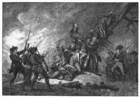 Death of Montgomery in the Attack of Quebec. By J. Trumbull. At Yale College.  Copyright, 1879, by Harper and Brothers. Death of Montgomery in the Attack of Quebec. By J. Trumbull. At Yale College.  Copyright, 1879, by Harper and Brothers.