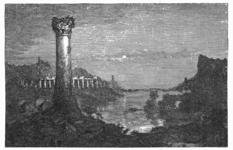 Desolation. From the "Course of Empire." By Thomas Cole.  In the possession of the New York Historical Society.  Copyright, 1879, by Harper and Brothers. Desolation. From the "Course of Empire." By Thomas Cole.  In the possession of the New York Historical Society.  Copyright, 1879, by Harper and Brothers.