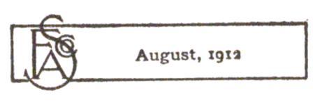 August, 1912 August, 1912