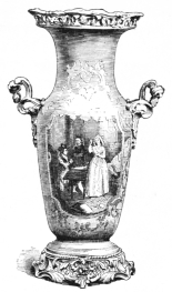 Fig. 265.—Charlotte Corday Vase; Sèvres Porcelain, Mounted. Red and Gold. (White House.)