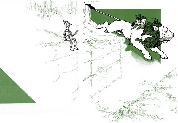 Dorothy riding the Lion Dorothy riding the Lion