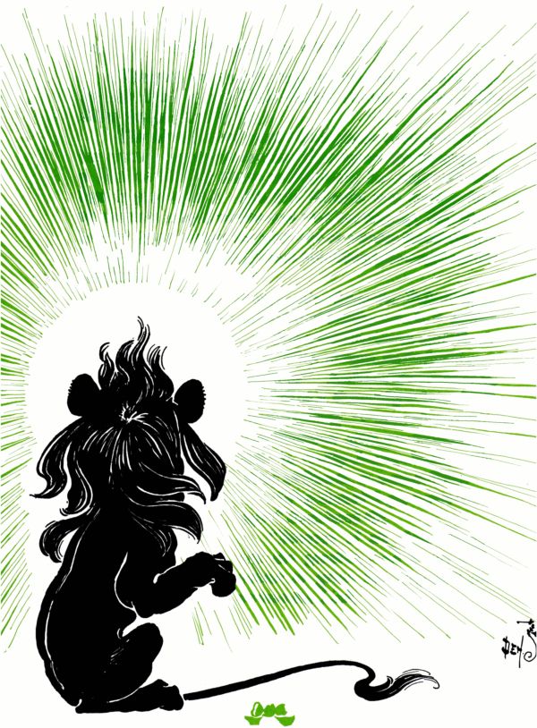 Lion and bright light Lion and bright light