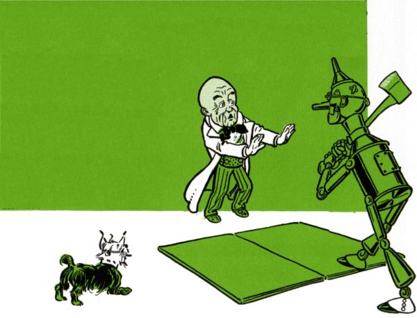 Tinman threatening Oz Tinman threatening Oz