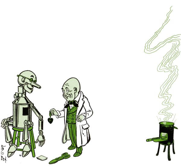 Oz inserting Tinman's heart Oz inserting Tinman's heart