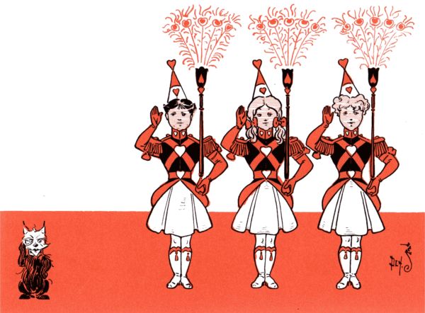 Glinda's soldiers saluting Glinda's soldiers saluting