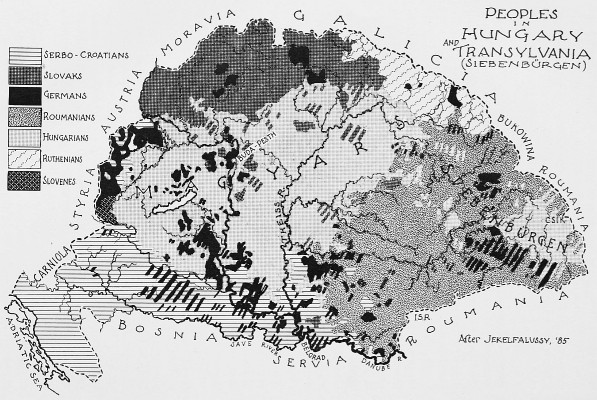 PEOPLES IN HUNGARY AND TRANSYLVANIA (SIEBENBÜRGEN)--After Jekelfalussy, '85