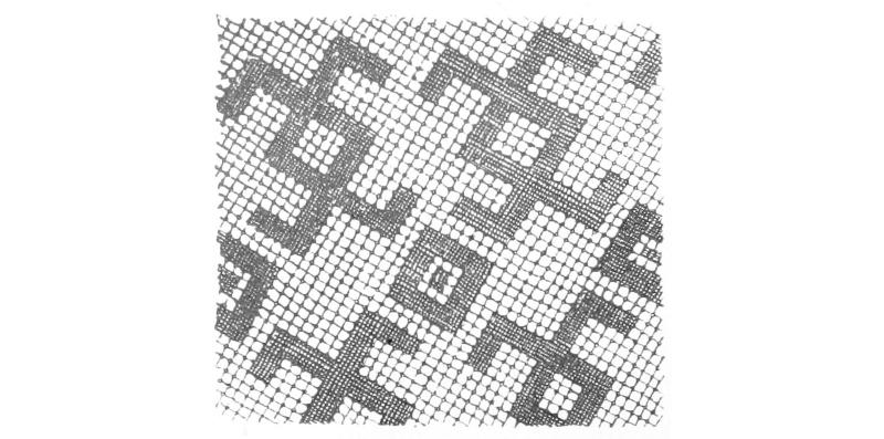 Lace with geometric designs Lace with geometric designs