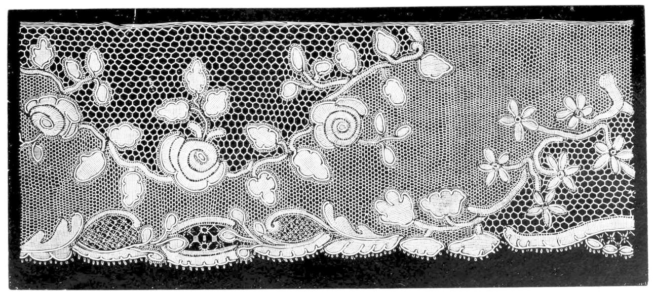 Lace with rose branch Lace with rose branch