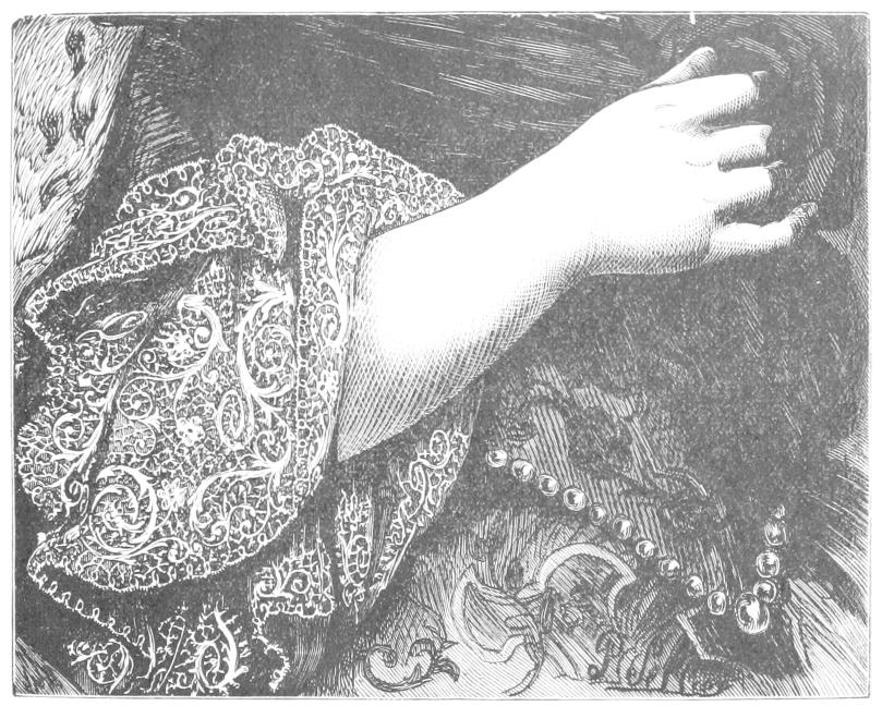 Detail of lace cuff Detail of lace cuff