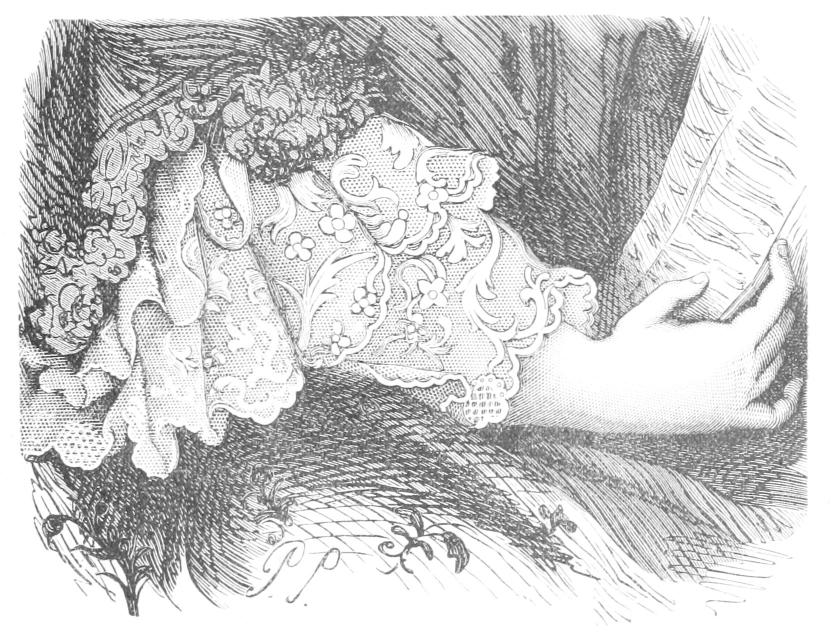 Detail of lace cuff Detail of lace cuff