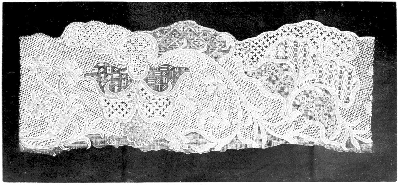 Lace with campion flowers Lace with campion flowers