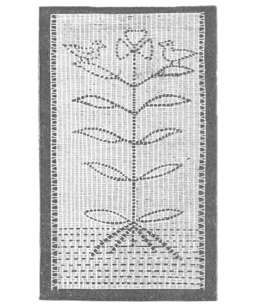 Lace with the voids forming a tree with       birds Lace with the voids forming a tree with       birds