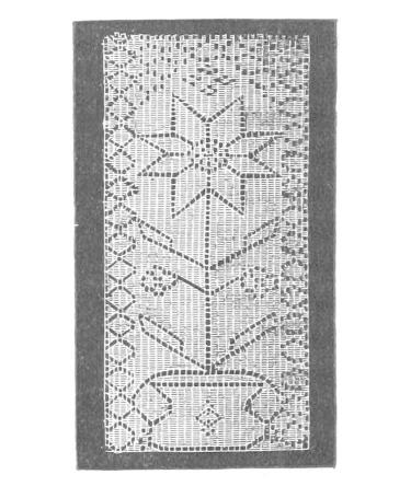 Lace with the voids forming a flowering       plant in a pot Lace with the voids forming a flowering       plant in a pot