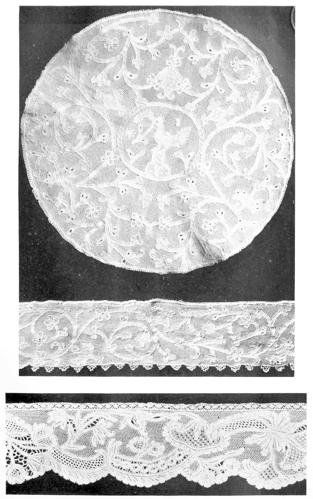 Circular cover and two lace borders Circular cover and two lace borders