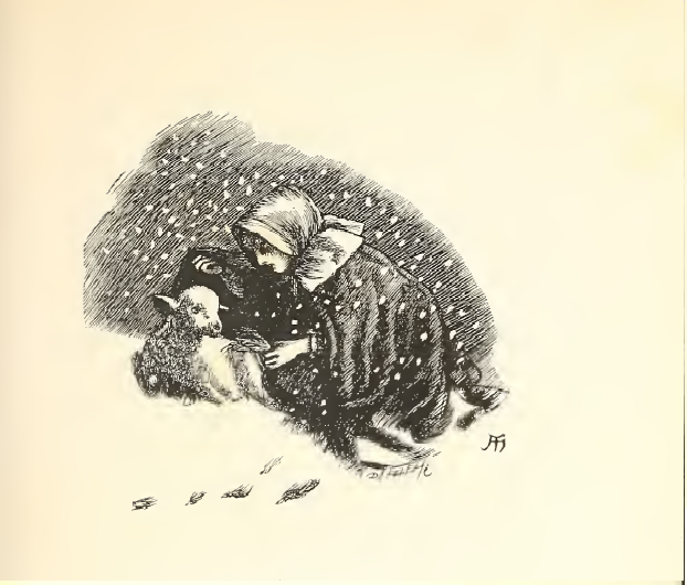 A motherless soft lambkin