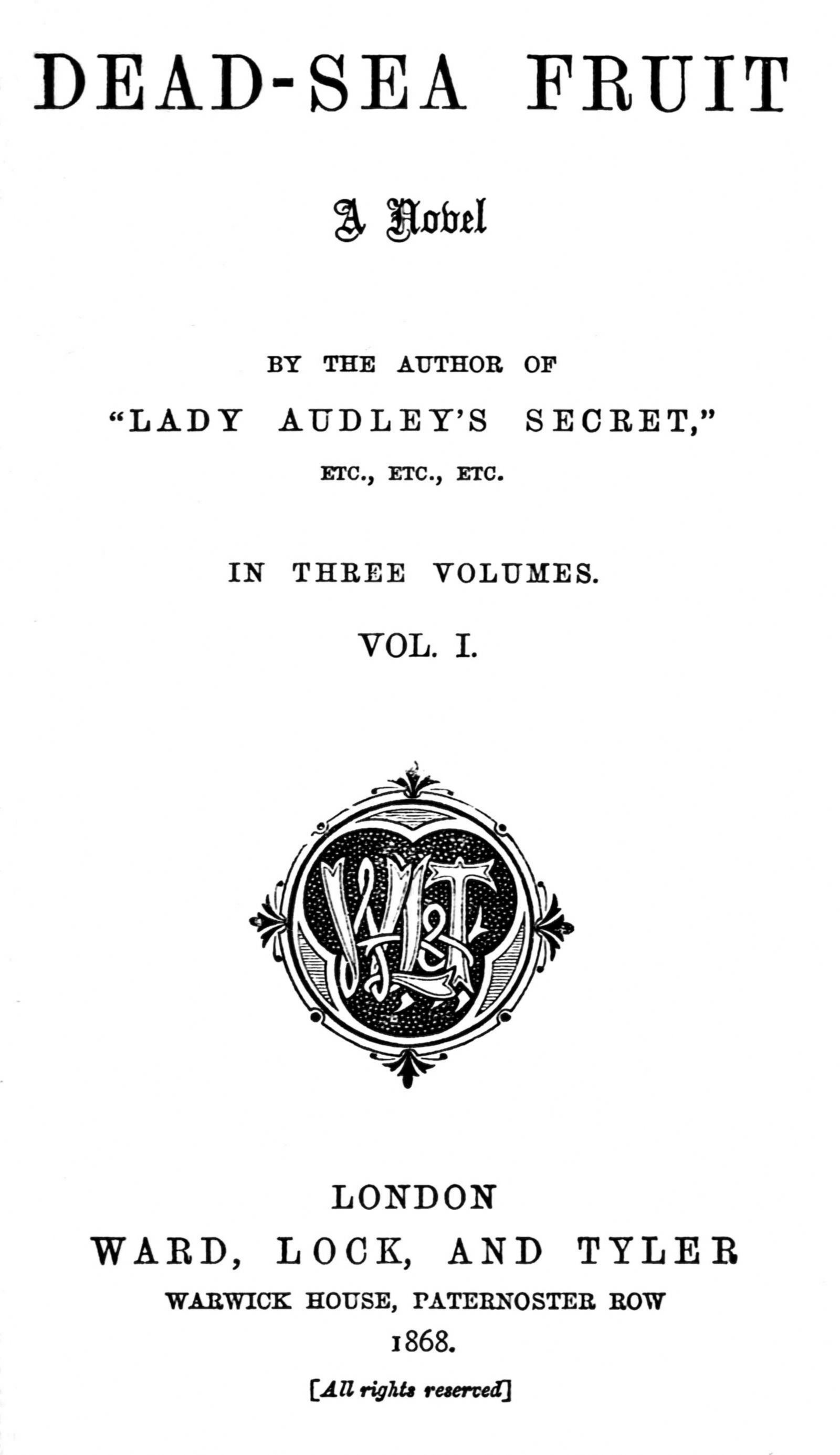A young man, Leonard Fairfield, falls under the corrupt influence of Victor Carrington, as Mary Elizabeth Braddon’s Dead-Sea Fruit warns of ambition’s lure and the emptiness of worldly temptations.