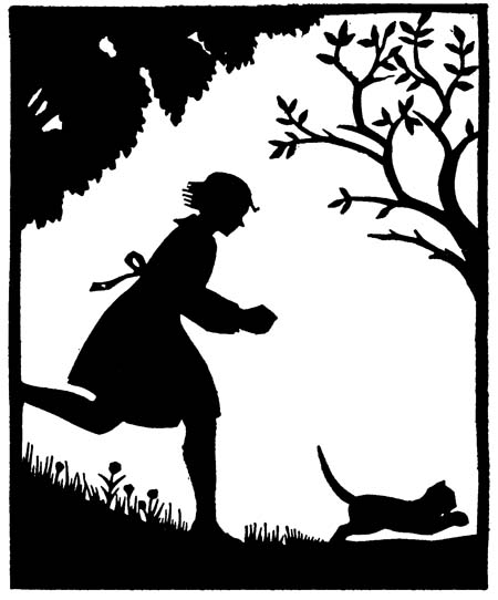 He made a mad dash for the garden, and the lady ran after him